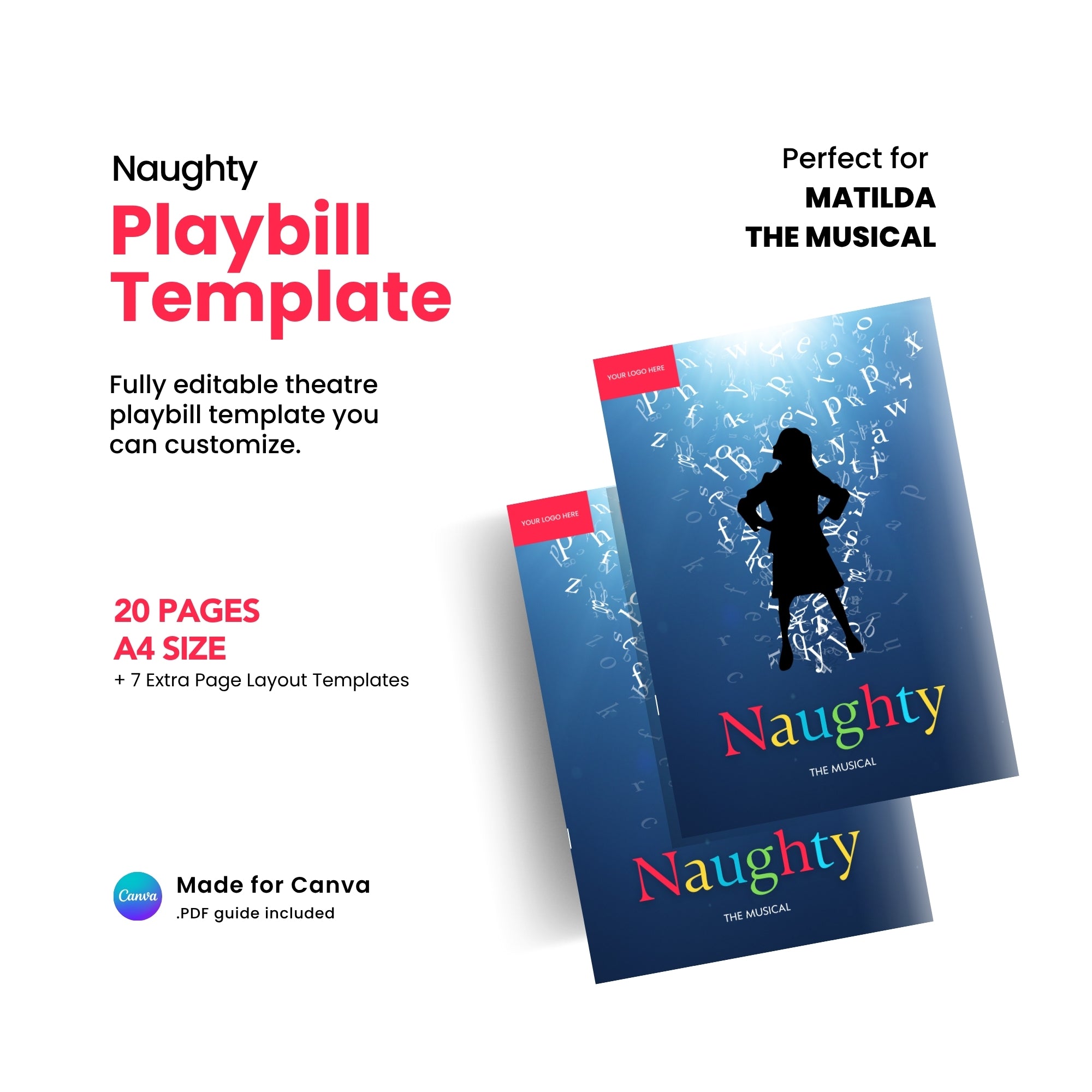Naughty Program Canva Template - A4