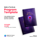 Belle & The Brute Program Canva Template - A4