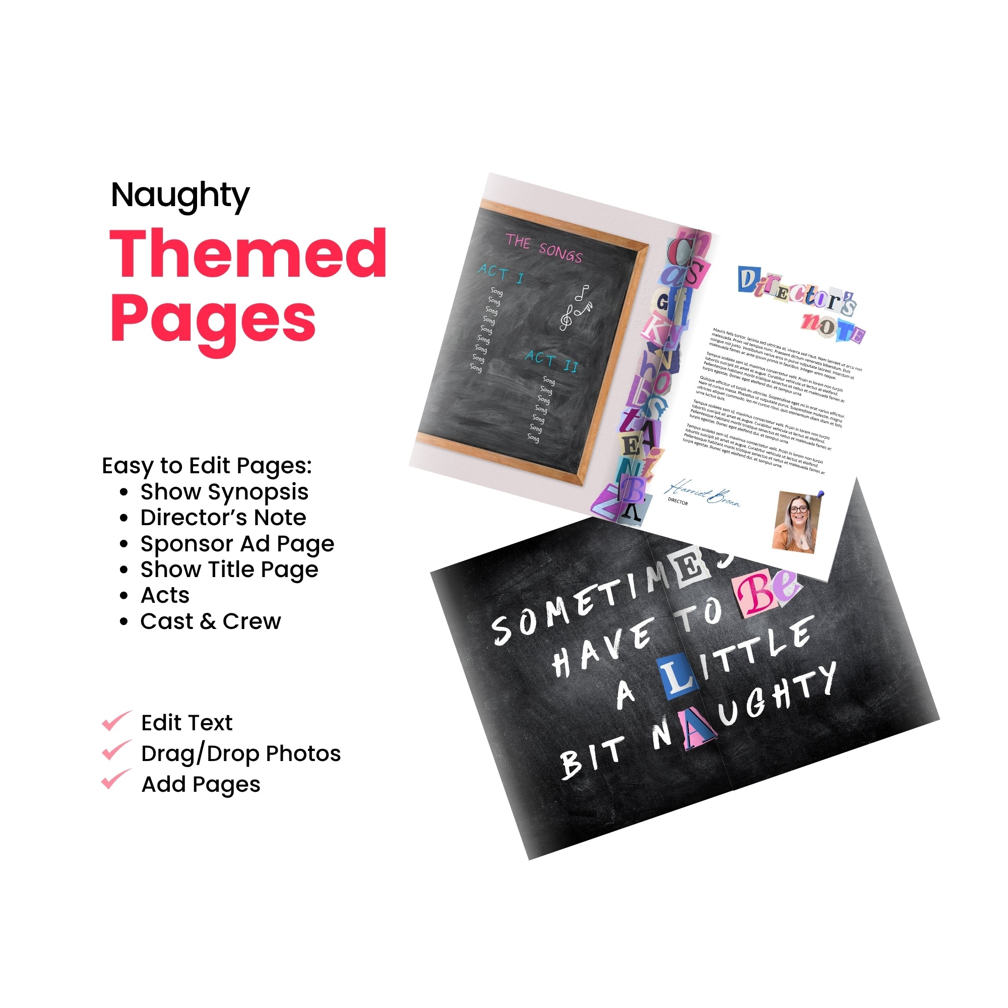 Naughty Program Canva Template - A4