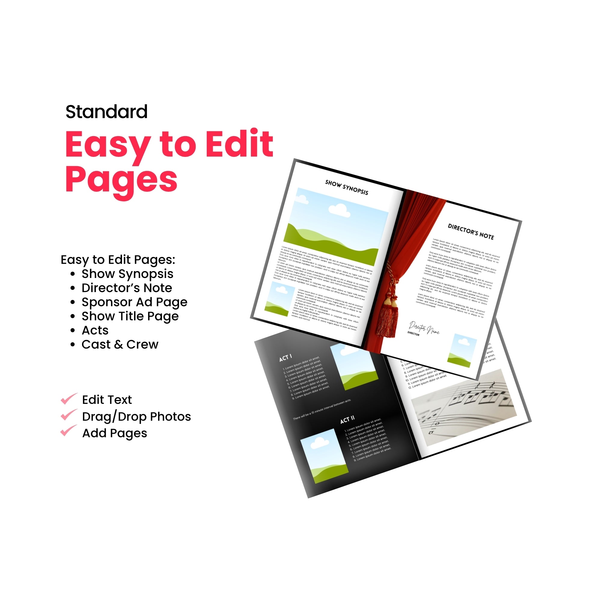 The Standard Program Canva Template - A4 – Encore Templates