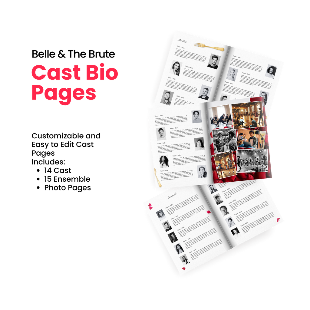 Belle & The Brute Program Canva Template - A4