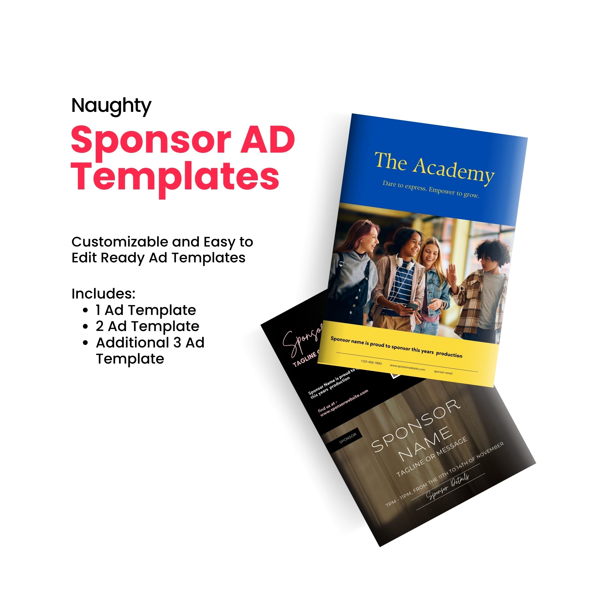 Naughty Program Canva Template - A4
