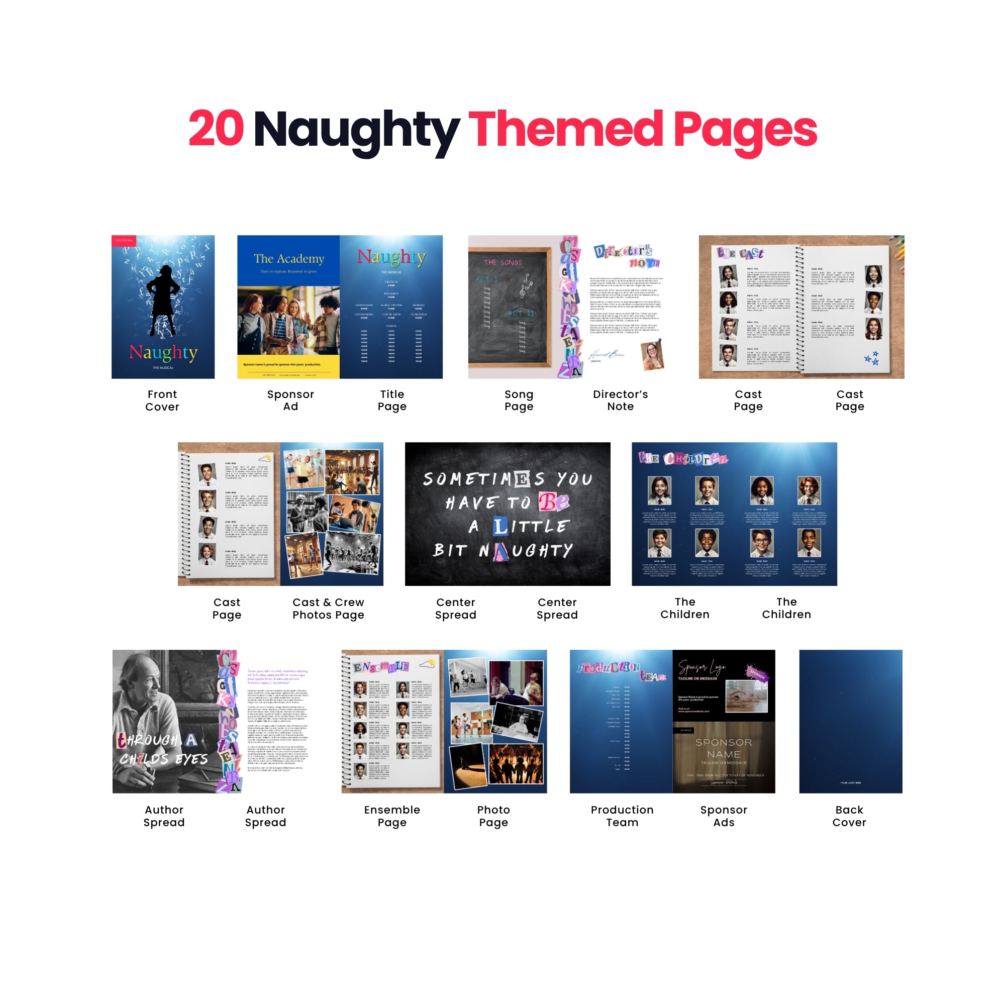 Naughty Program Canva Template - A4