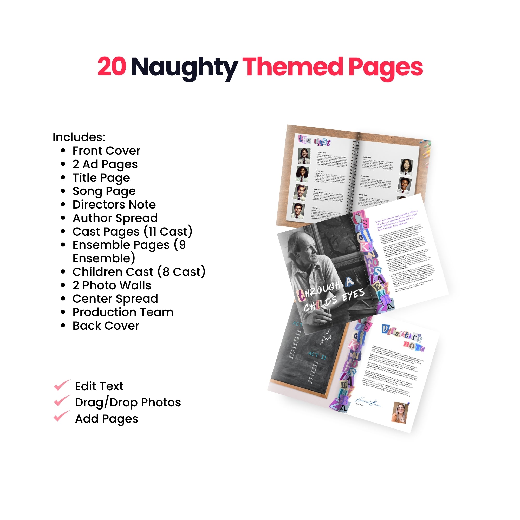 Naughty Program Canva Template - A4