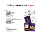 Belle & The Brute Program Canva Template - A4
