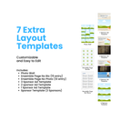 Greek Wedding Program Canva Template - A4