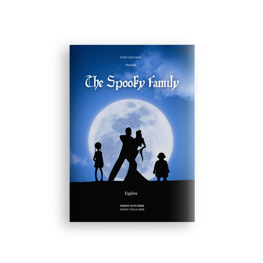 The Spooky Family Program Canva Template - A4
