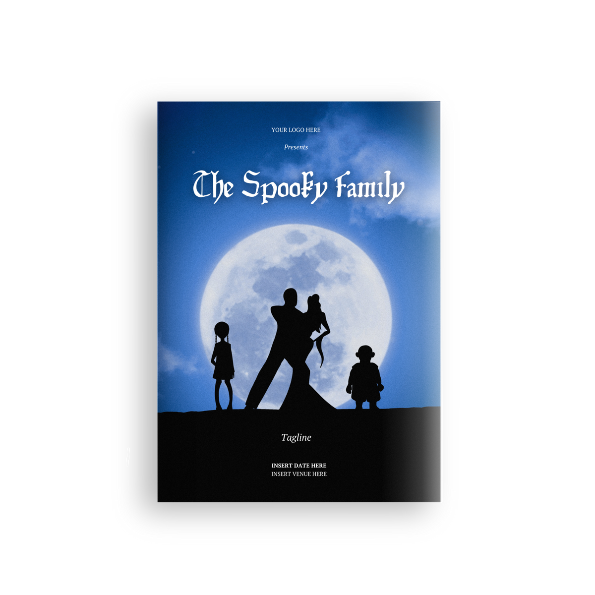 The Spooky Family Program Canva Template - A4