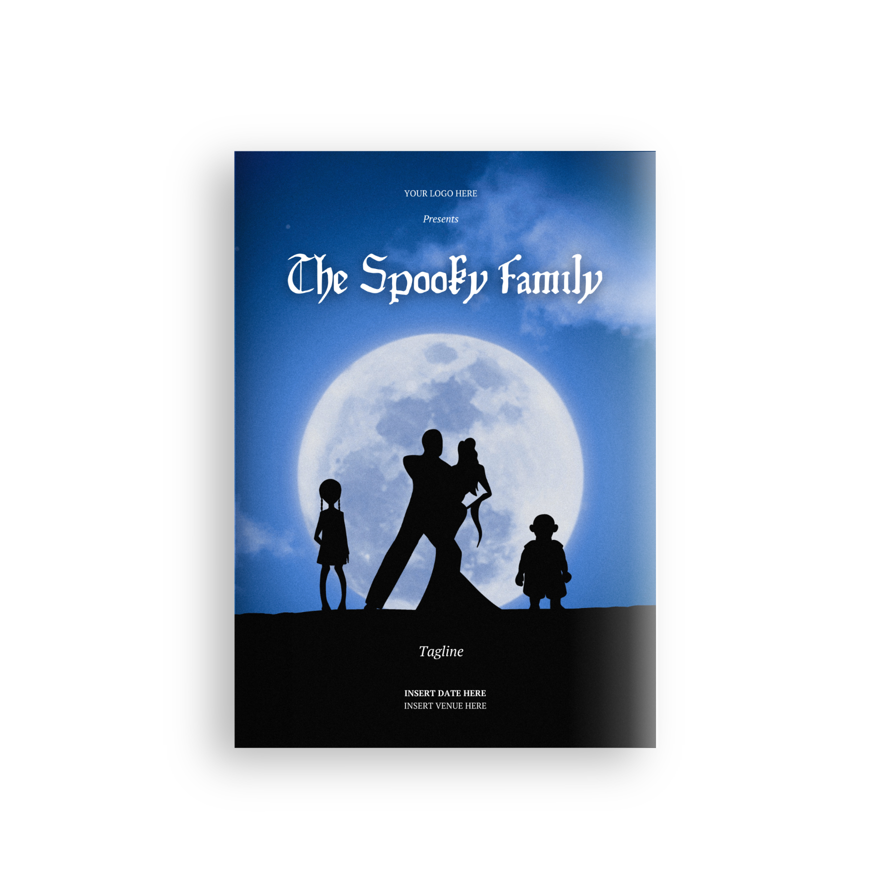 The Spooky Family Program Canva Template - A4