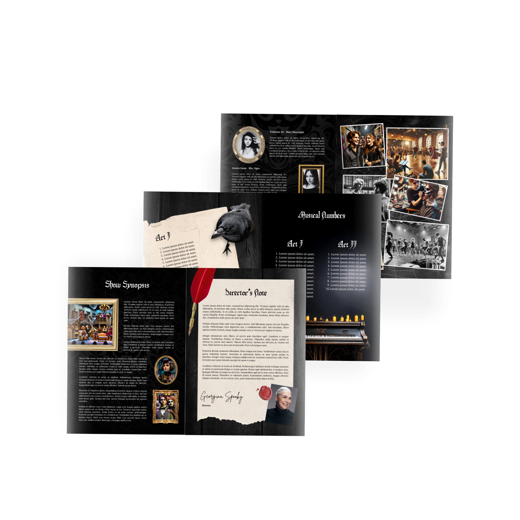The Spooky Family Program Canva Template - A4